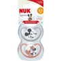 Пустушка Nuk Space Mickey розмір 1 Червона/Сірий 2 шт. (3952413): Вік с рождения