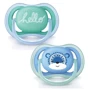 Пустышка для мальчиков Philips AVENT Ultra Air с декором, 6-18 мес, 2 шт (SCF342/22): Вид пустышки классическая
