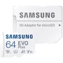Карта пам'яті Samsung 64GB microSDXC Class 10 UHS-I U1 Evo Plus + adapter (MB-MC64KA/RU): Клас карти V10, U1, A1, Class 10, UHS-I