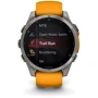 Смарт-часы Garmin Fenix 8 AMOLED 47mm Sapphire Titanium with Spark Orange/Graphite Silicone Band (010-02904-11): Материал ремешка Силикон