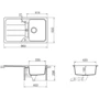 Кухонная мойка SCHOCK FORMHAUS D100 S Moonstone-22 (17034522): Форма Прямоугольная