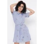 Платье FashionUp PL-1767F-42 42 синее повседневное до середины бедра