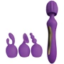 Kama Sutra Bhangra Full Body Massager - унивесальный вибромассажер со сменными насадками, фиолетовый