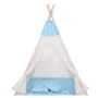Детская палатка Springos Tipi XXL вигвам бело-голубая (TIP05)