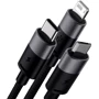 Кабель Baseus USB Cable to Lightning/microUSB/USB-C StarSpeed Fast Charging 3.5A 0.6m Black (P10319900111-00): Тип USB-C - Lightning/microUSB/USB-C