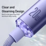 Кабель Baseus Cable USB-C to Lightning Crystal Shine 20W 2m Purple (CAJY000305) фото 4