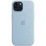 Чехол для iPhone Apple Silicone Case with MagSafe Light Blue (MWND3) for iPhone 15: Тип чехла накладка на заднюю часть