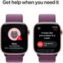 Apple Watch Series 10 46mm GPS + Cellular Rose Gold Aluminium Case with Plum Sport Loop (MWY83)