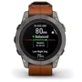 Смарт-часы Garmin Fenix 7 Pro Sapphire Solar Titanium with Chestnut Leather Band (010-02777-30): Особенности С большой автономностью, Солнечная батарея, С сапфировым стеклом, Металлический корпус, Большой экра