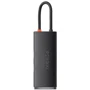 Адаптер Baseus Adapter Lite Series USB-C to 2хUSB3.0+USB-C+HDMI+SD Black (WKQX050101): Цвет черный