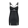 Бэби-долл из эко-кожи и кружева Loona Chemise black XXL/XXXL - Passion