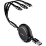 Кабель Baseus USB Cable to Micro USB/Lightning/Type-C Golden Loop 1.2m Black (CAMLT-JH01): Тип USB Cable - Lightning/microUSB/USB-C