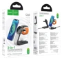 Зарядное устройство Hoco Wireless Charger CQ3 Noble Folding 3in1 Magnetic Black фото 11