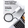 Кабель Ugreen Aluminum USB-C to USB-C 100W 5A 2m Black (70429): Тип USB-C - USB-C