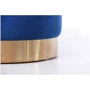 Пуф AMF Madrid Blue / Golden Chrom (547499): Матеріал каркаса метал, Велюр
