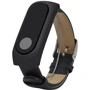 Кожаный ремешок для Mi Band 2, Black (Лицензия)