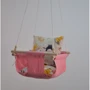 Гойдалки дитячі Infancy Котик тканинна підвісна рожева
