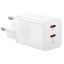Зарядний пристрій Baseus Wall Charger 2xUSB-C GaN5 Pro 40W White (CCGP180102): Особливості USB-C, Быстрая зарядка