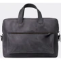 INCARNE Handmade Leather Laptop bag Biz Grey for MacBook 15-16"
