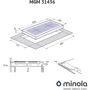 Варочная поверхность Minola MGM 31436 I: Размеры для встраивания 5.7 х 27.2 х 49.2 см (ВхШхГ)