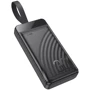 Внешний аккумулятор Hoco Power Bank 30000mAh J123B Element 22.5W+PD20W Black: Встроенный кабель нет