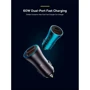 Зарядное устройство Baseus Car Charger USB+USB Golden Contactor 60W Dark Gray (CGJM000013) фото 7