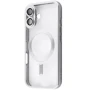 Чехол для iPhone TPU Case Metal Matte Case with Magnetic Ring White for iPhone 16 Plus
