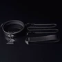 Ошейник с поводком LOCKINK Tied Collar with Leash Set - Black
