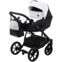 Коляска 2 в 1 Bair Kiwi кожа 100% BK-51/15 белый - черный фото 10