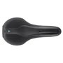 Сідло Selle Royal SCIENTIA M1 Moderate, 3D skingel, оббивка Black gummy / Black mokka, 289х141мм, 425г, рейли сталь + Curva suspension, unisex, чорне: Матеріал рейки Сталь