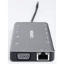 Адаптер Canyon Adapter DS-12 USB-C to 4xUSB+USB-C+2xHDMI+VGA+RJ45+SD+microSD+PD+3.5mm (CNS-TDS12): Колір серый