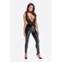 Комбинезон Noir Handmade F298 Libido Deep-V catsuit with collar and pearl chain Black, M