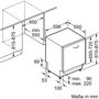Встраиваемая посудомоечная машина Bosch SMV46AX00E: Размеры 81,5 x 59,8 x 55 см