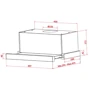 Вытяжка Perfelli TL 5612 C IV 1000 LED: Рекомендуемая площадь помещения (при высоте 2,7 м), м² более 28.5