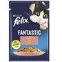 Вологий корм FELIX Fantastic для дорослих котів шматочки в желе з лососем 26х85 г (7613039832912): Клас Економ
