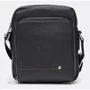 Мужская сумка через плечо Ricco Grande черная (K16207-black): Фактура Матовая, Зернистая