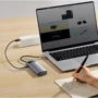 Адаптер Baseus Adapter Metal Gleam Series USB-C to 2хHDMI+3хUSB3.0+PD+RJ45 Gray (WKWG040113) фото 7