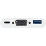 Адаптер Macally Multiport AdapterUSB-C to VGA+USB 3.0+USB-C White (UCVGA): Додаткові роз'єми USB-C, USB OTG, VGA