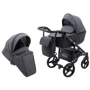 Коляска 2 в 1 Bair City Soft 219 графит черная кожа (626211)