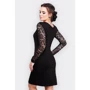 Платье FashionUp PL-1599A 42 черное повседневное до середины бедра: Состав Вискоза, Эластан
