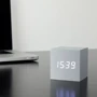 Годинник-будильник на акумуляторі Gingko Cube Англія алюміній (GK08W6) фото 3