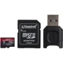 Карта памяти Kingston 256GB microSDXC Class 10 UHS-II U3 V90 A1 Canvas React Plus + SD adapter + USB reader (M1A4-0160R12)
