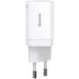Зарядное устройство Baseus Wall Charger USB+USB-C Super Si Pro 30W White (CCSUPP-E02): Тип сетевое