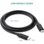 Кабель Ugreen USB-C to USB-C 3A 1m Black (50997): Довжина 1 м