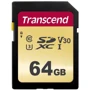 Карта памяти Transcend 64GB SDXC Class 10 UHS-I U3 V30 (TS64GSDC500S)