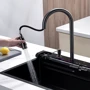 Кухонная мойка Lefton Adjustable Waterfall Faucet Kitchen Sink with Digital Temperature Display & LED Lighting-KS2207 фото 12