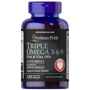 Puritan's Pride Triple Omega 3-6-9 Fish & Flax Oils Тройная омега 3-6-9 рыбные и льняные масла 120 капсул
