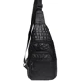 Мужская сумка-слинг Borsa Leather черная (K13611-black)