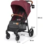 Прогулочная коляска Kinderkraft Grande 2020 Burgundy (KKWGRANBRG000N) фото 11