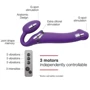 Безремневой страпон с вибрацией Strap-On-Me Vibrating Violet XL